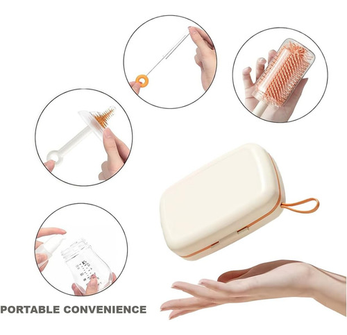 Genieall - Kit Limpiador De Botellas De Viaje 7 En 1, Cepill