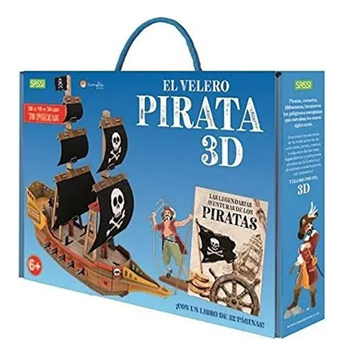 Velero Pirata 3d Con Libro - Puzle - Manolito - #l