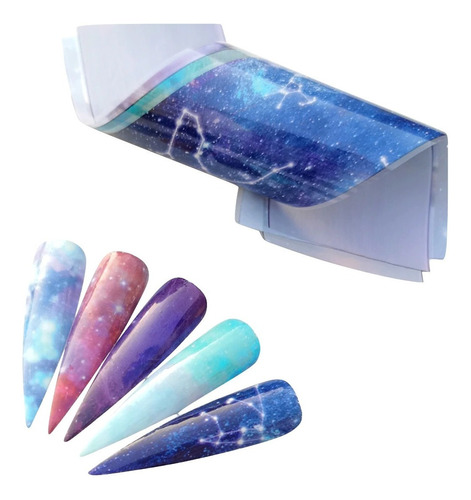 Foil Colores Del Espacio X10 Decoración Uñas + Pegante