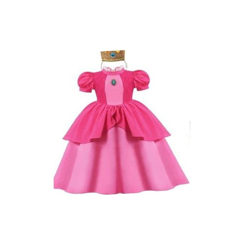 Vestidos Rosa Para Niñas Super Mario Bros   Princesa Peac