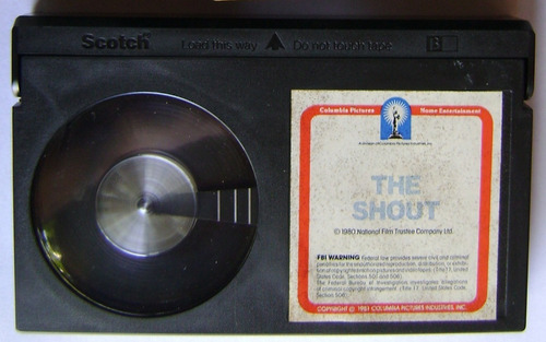 The Shout 1978 Betamax Beta Tape Imp Usa Jerzy Skolimowski (Usado)