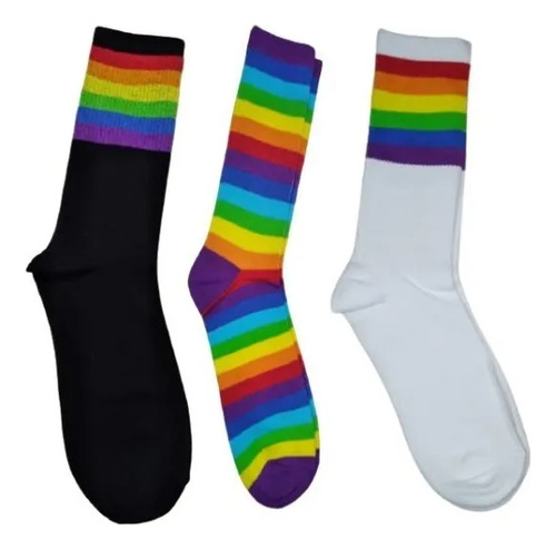 X6 Calcetines Arcoíris Pride Lgtb De Algodón - Unisex