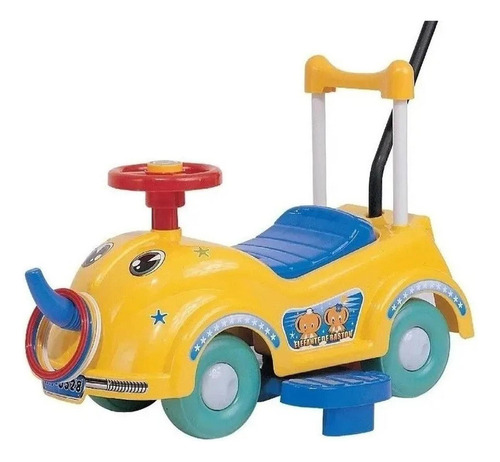 Carro Montable Push Car Mytoy Elefante De Baston Sonido Color Amarillo