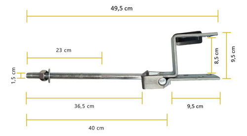 Dobradiça De Porteira Boca De Lobo 85mm Lateral Galvanizada Bonita e Resistente Abre para os dois lados