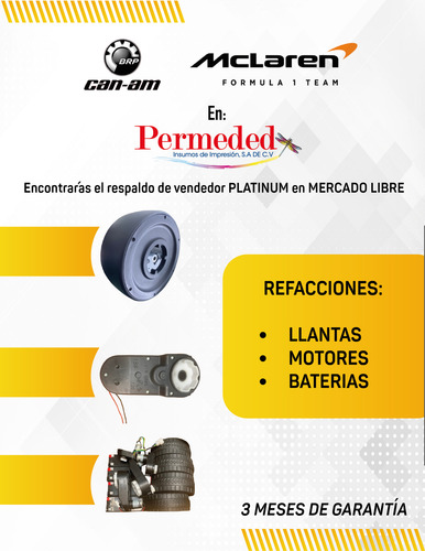 4 Llantas Para Carrito Montable Go Kart Mc Laren 24 Volts