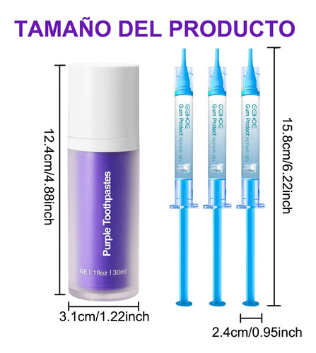 Pasta De Dientes Morada Para Blanqueadora De Dientes Con Gel