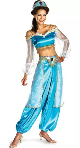 Disfraz Talla (12, 14) Para Mujer Vestido De Princesa Jazmin