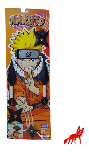 Naruto - Set Naruto Uzumaki - Vincha + 2 Kunai + 2 Shuriken