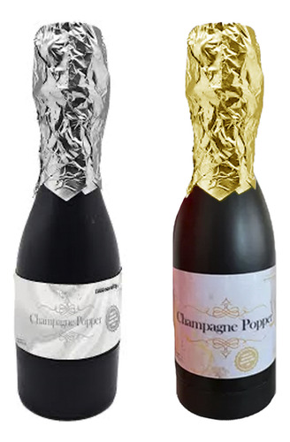Bazuca De Confeti Metálico Botella Chica De Champagne Popper