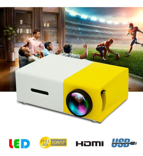 Mini proyector de cine LCD 400-600 lúmenes Hdmi Usb 320x240