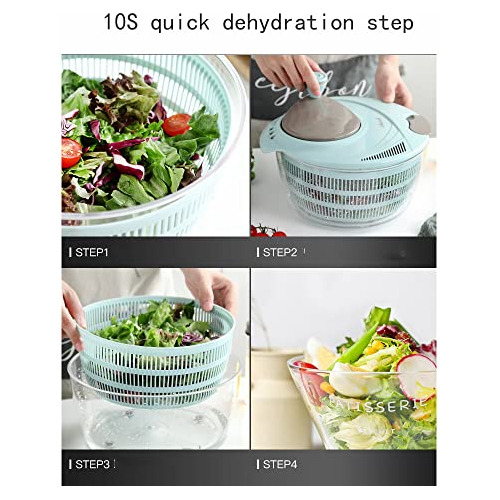 Centrifugadora De Ensaladas Manual Jrj, Secadora Rápid...
