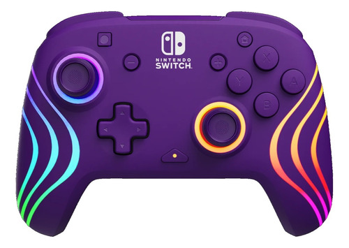 Control Inalámbrico Purpura Afterglow Rgb Nintendo Switch