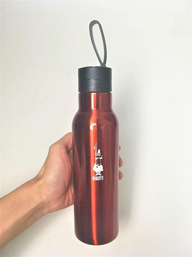 Imagem 6 de 6 de Garrafa Squeeze Vermelha 750 Ml - Aço Inox - Bialetti