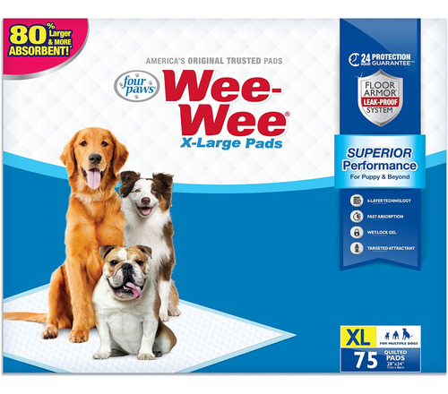 Four Paws Wee-wee Rendimiento Superior X-large Dog Pee Pads 
