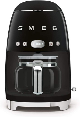 Smeg Dcf02bl Black Cafetera Goteo Retro Programable 10 Tazas