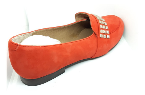 Mocasin Paruolo 100% Cuero Rojo Verano 37 Oferta Sandalia