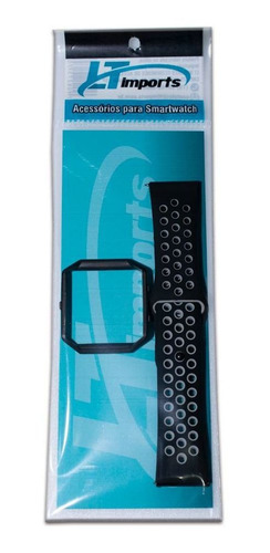 Pulseira Silicone Nk Sport Para Fitbit Blaze Cor Preto/cinza