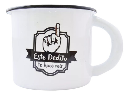 Taza Para Cafe Peltre Este Dedito Te Hace Reir