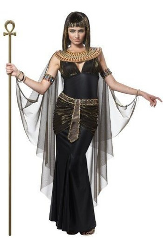 Trajes De California Cleopatra Adulto De Mujer, Negro, X-lar