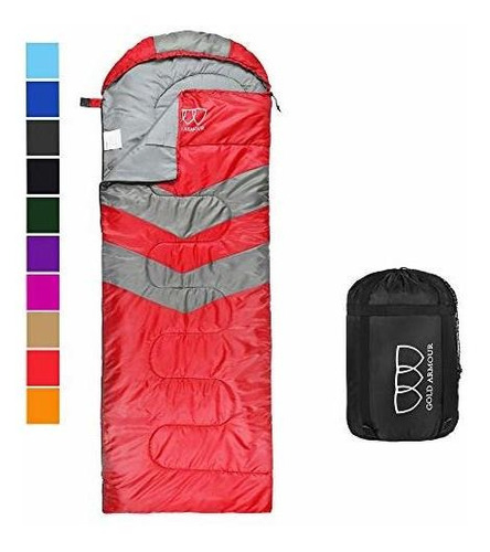 Gold Armour Sleeping Bags For Adults Kids Boys Girls Backpac