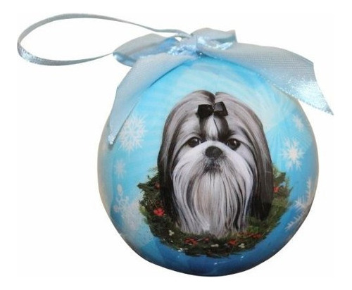 Shih Tzu Ornamento De Navidad A Prueba De Romper La Bola Fac