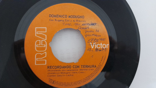 Vinilo Single De Domenico Modugno Recordando Con Ternura(y25