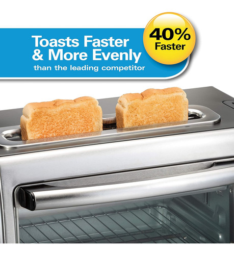 Horno De Encimera Hamilton Beach, 2 En 1, Acero Inoxidable