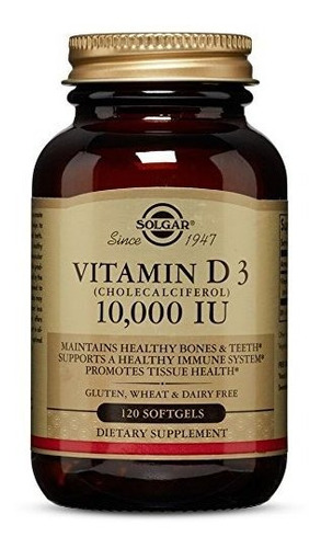 Solgar - Vitamin D3 (cholecalciferol) 10,000 Iu 120 Softgels