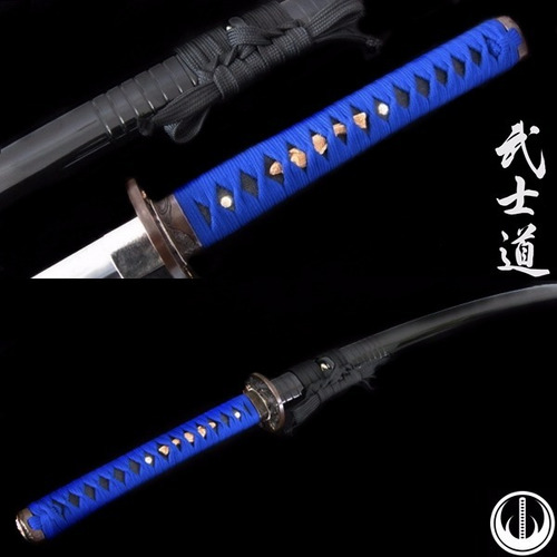 Espada Samurai Katana Com Corte Forjada Original Aço Damasco