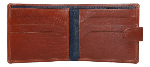 Cartera Prada Mx En Piel Bicolor Con Broche 760005 Color Cuero