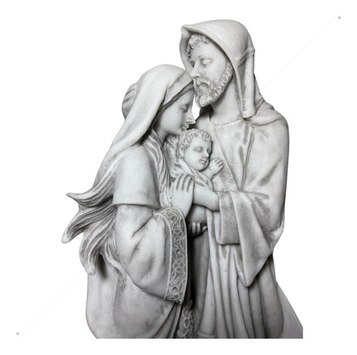 Imagem Sagrada Família Afetuosa 40cm Mármore Maciço