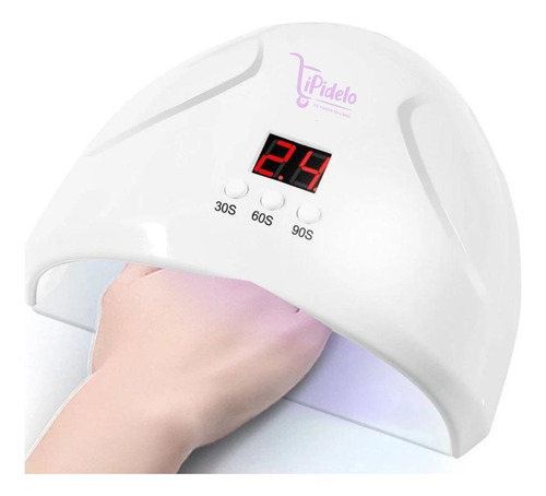 Secador Lampara Uv Led De Uñas Con Kit De Drill Y Limas Color Blanco