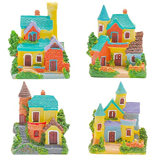 4 Miniaturas De Casas Miniatura - Mini Casa De Hadas De...