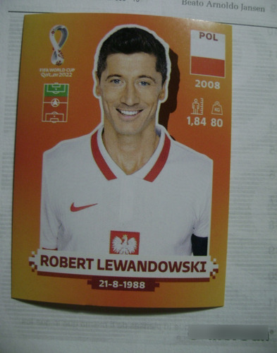 Figurita Robert Lewandowski Qatar 2022 Original Polonia