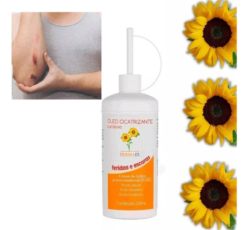 Cicatrizante Natural De Girasol Para Heridas, Escaras, Acne