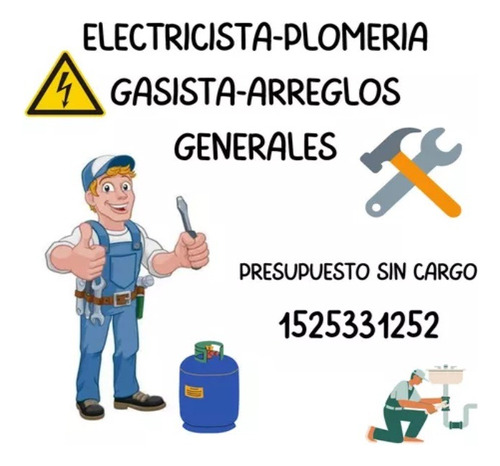 Electricista Domiciliario Tambien Plomeria, Gasista, Otros..