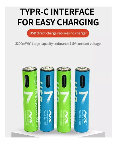 Para Pilas Recargables Aaa De 1,5 V