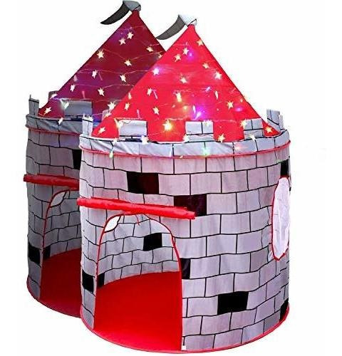 Limitlessfunn Kids Knight Castle Play Tent Bonus Star Lights