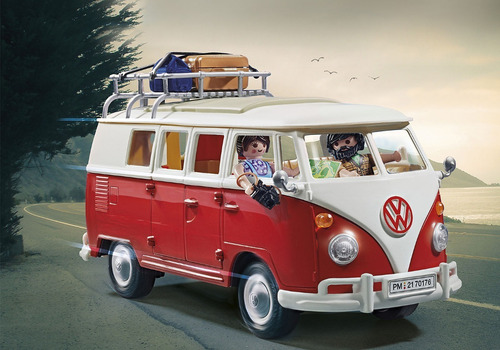 Imagen 3 de 9 de Furgoneta Volkswagen T1 Playmobil Equipada Camping - 70176