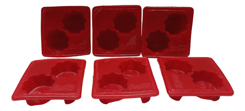 Molde Para Hielo Coca Cola En Forma Corcholata 6pzas Del2000 Rojo (Usado)