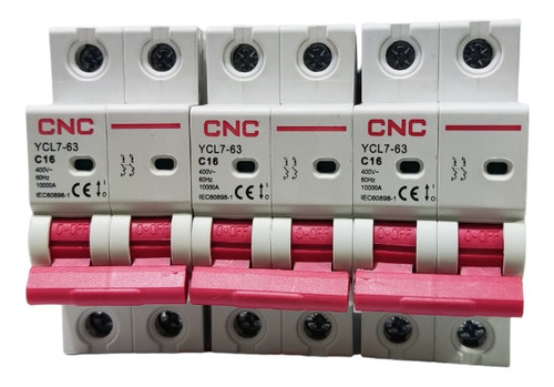 Mini-breaker Ycl7-63, 2polos X 16amp, 10ka, (tipo Riel) Ac