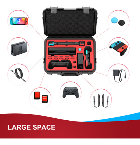 Funda De Transporte Almacenamiento Para Switch/ Oled/ Lite Negro