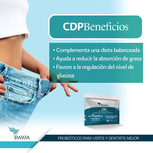 Prebióticos/probióticos PAVIA CDP suplemento em gel com sabor de café verde em um pacote de sachê de 420g x 30 u