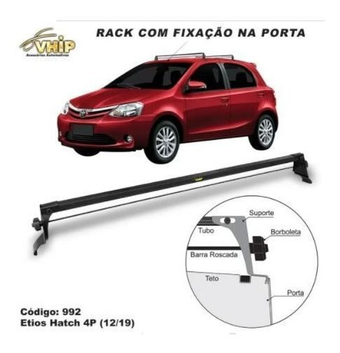 Imagem 1 de 3 de Rack De Teto Toyota Etios Hatch 2012 A 2019 4p - 992