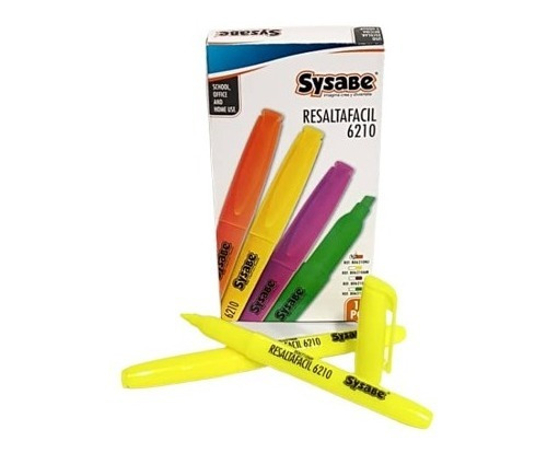 Resaltador Highlighter Sysabe Mod. 62100 Color Amarillo