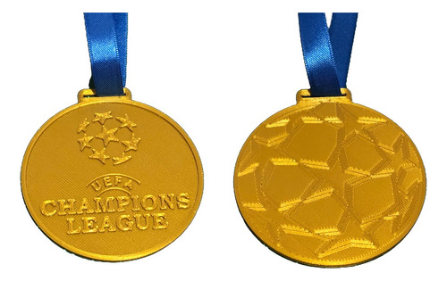 Medalla Champions League Con Cinta X10 - Personalizable