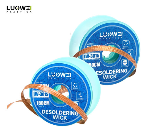 Kit Com 10 Fita Malhas Dessoldadora Lw-3015 3,0mm 150cm