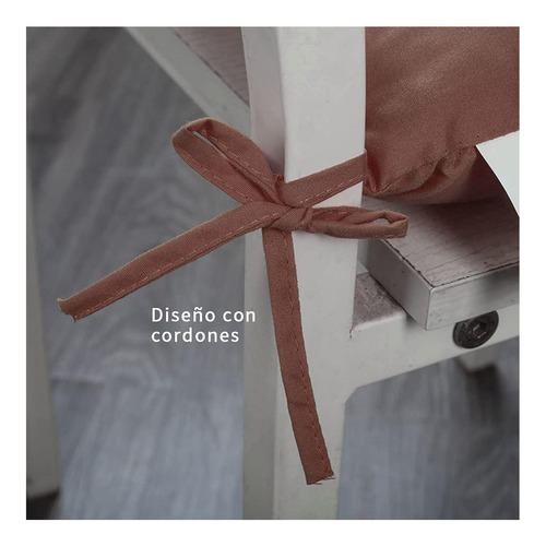 Imagen 4 de 7 de Pack 6 Cojines De Silla Cuadrado Liso Colores / Lhua Store