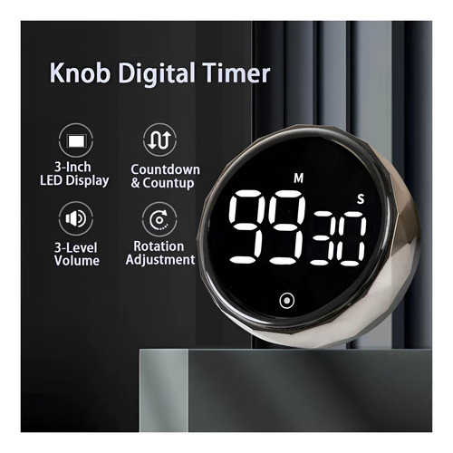Temporizador De Cocina Digital Jonphe Con Pantalla Led De De