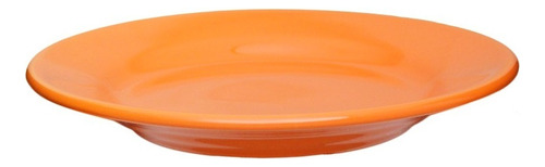 4 Platos Postre De Cerámica Brasileña De Color 18cm Vencort Color Naranja